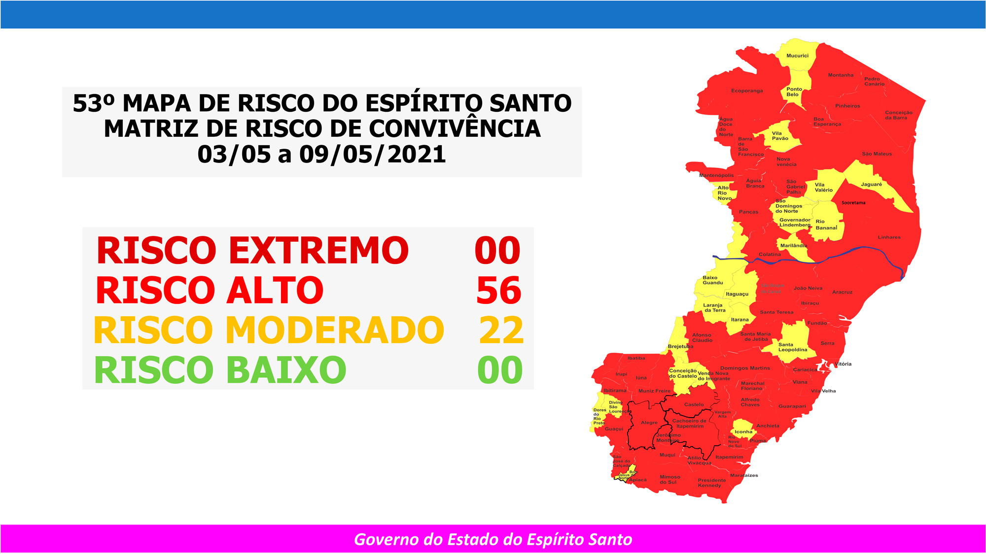 53º MAPA DE RISCO 03.05 a 09.05 O Jornal dos Capixabas!